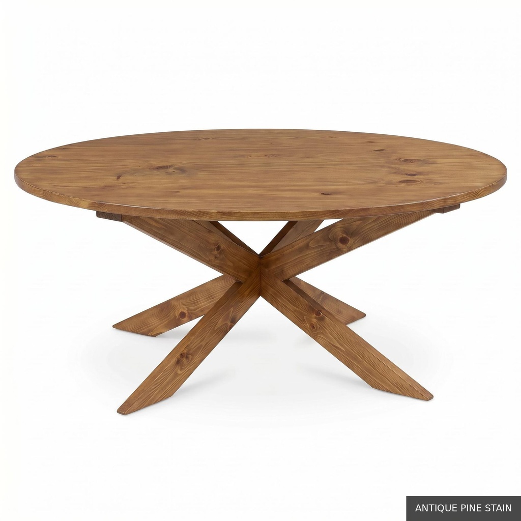 [EUR: Pear-54] Pearl Dining Table - 54"    / Antique Pine Stain
