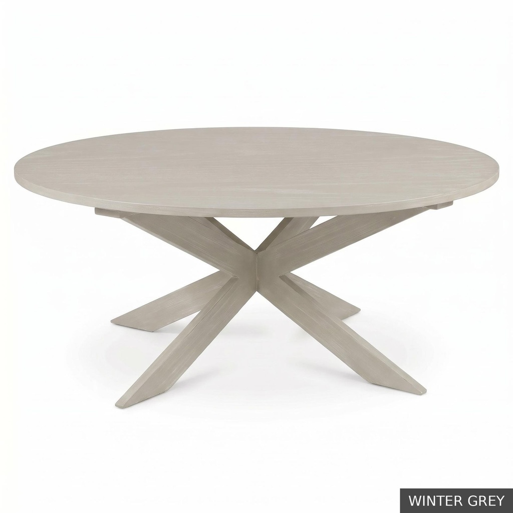 [EUR: Pear-60] Pearl Dining Table - 60"     / Winter Grey