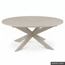 [EUR: Pear-60] Pearl Dining Table - 60"     / Winter Grey