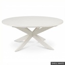 [EUR: Pear-60] Pearl Dining Table - 60"     / Shell White
