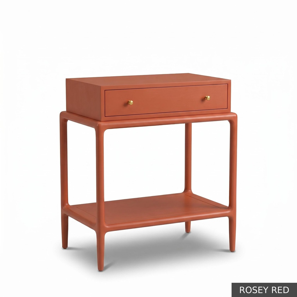 Willow Side Table / Rosey Red
