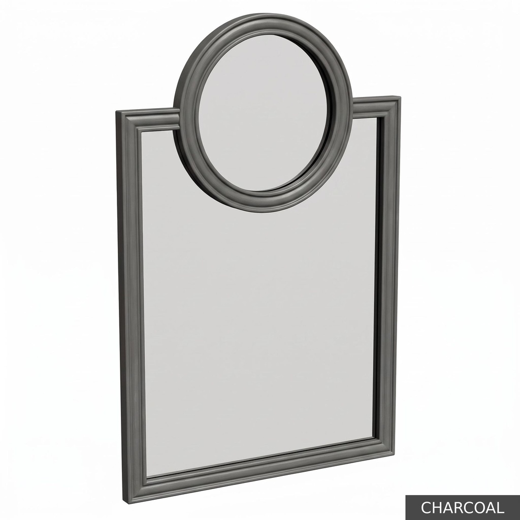 Petite Oliver Mirror / Charcoal