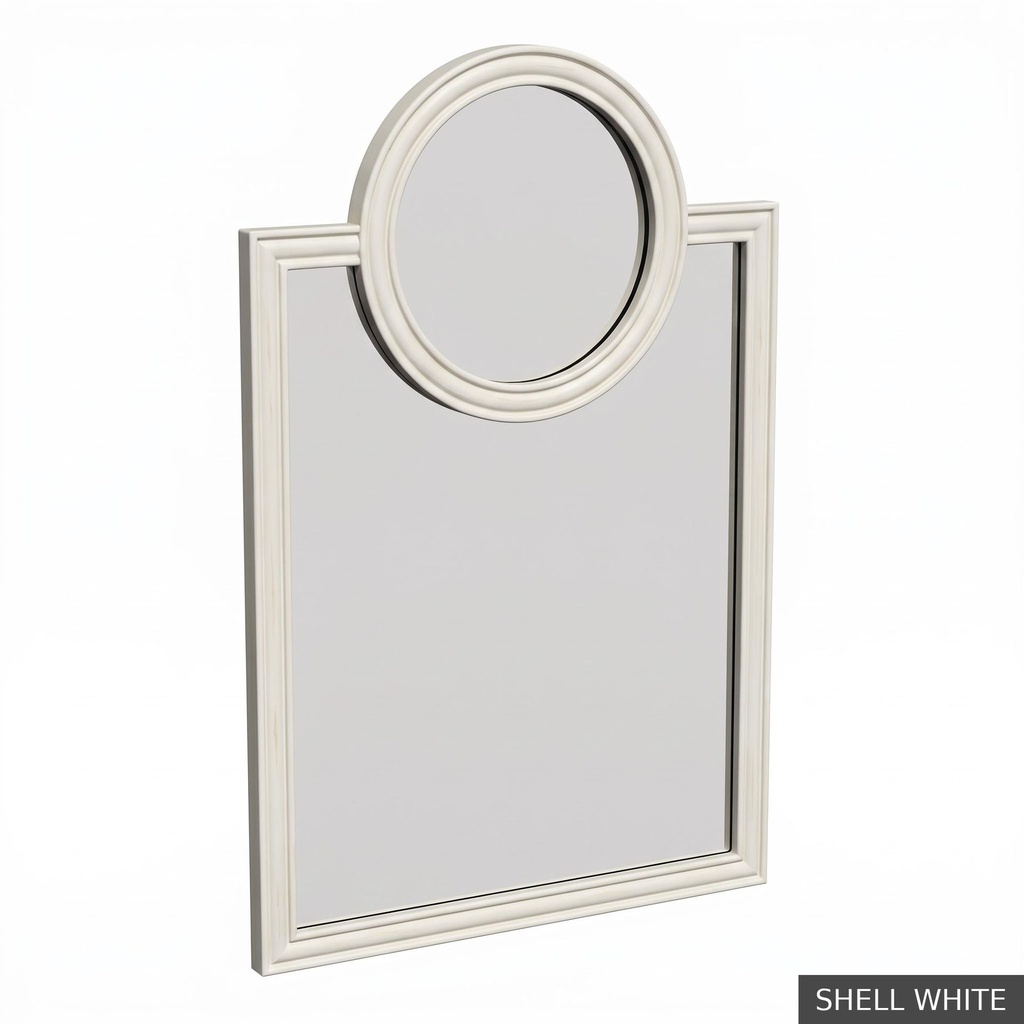 Petite Oliver Mirror / Shell White