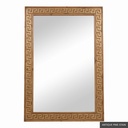 [EUR: Athe] Athens Mirror   / Antique Pine Stain + Gold