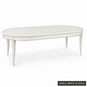 Ramsey Dining Table 96" - Shell White & Gold
