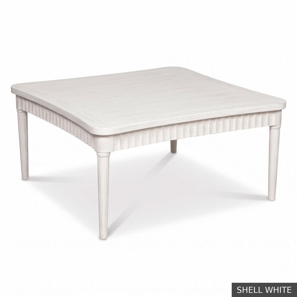 Harrison Cocktail Table 42" Sq / Shell White