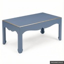 [EUR: Warr23] Warren Cocktail Table 40"x23" / Provance Blue + Gold