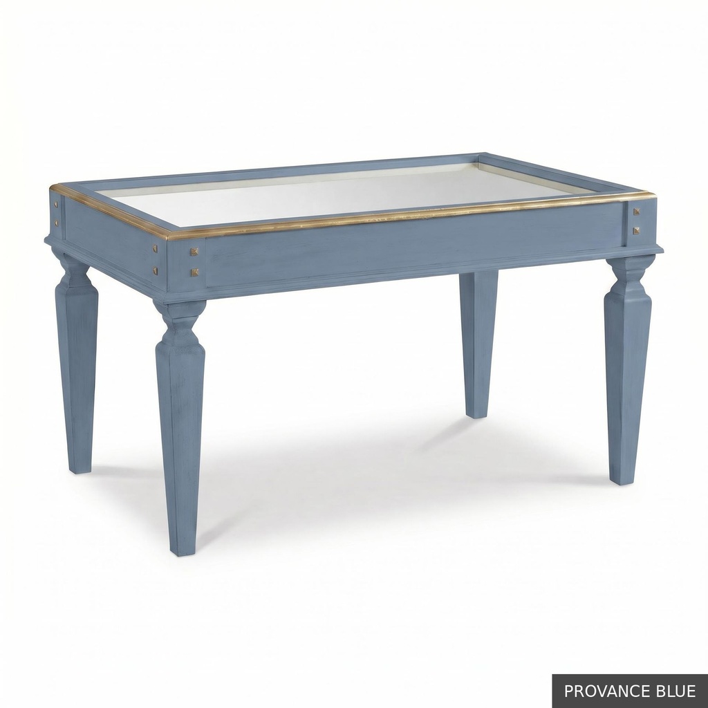 [EUR: Reyn] Reynolds Cocktail Table  / Provance Blue + Gold