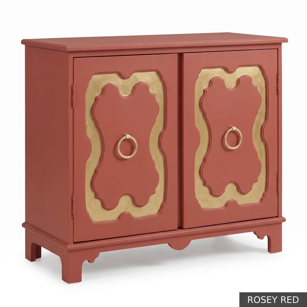 [EUR: York] York Side Table  / Rosey Red + Gold