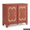 [EUR: York] York Side Table  / Rosey Red + Gold
