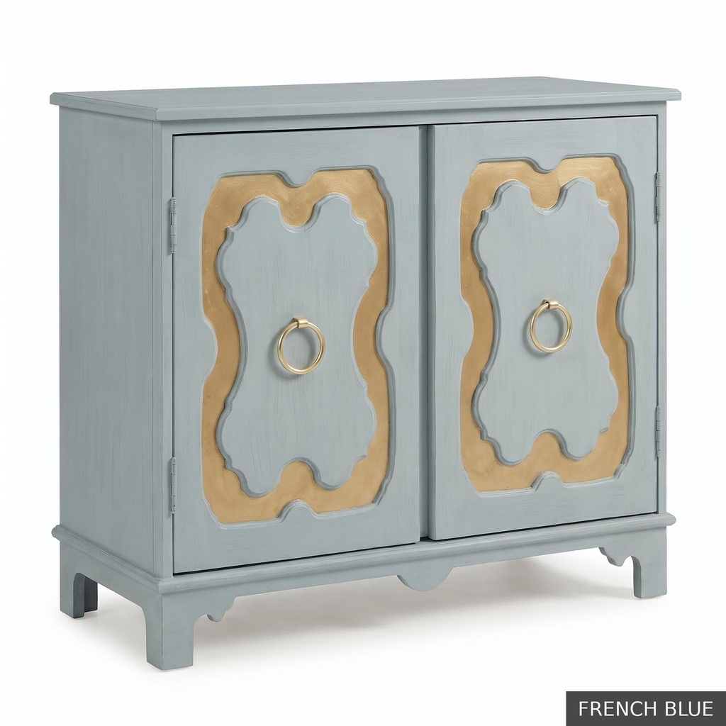 [EUR: York] York Side Table  / French Blue + Gold