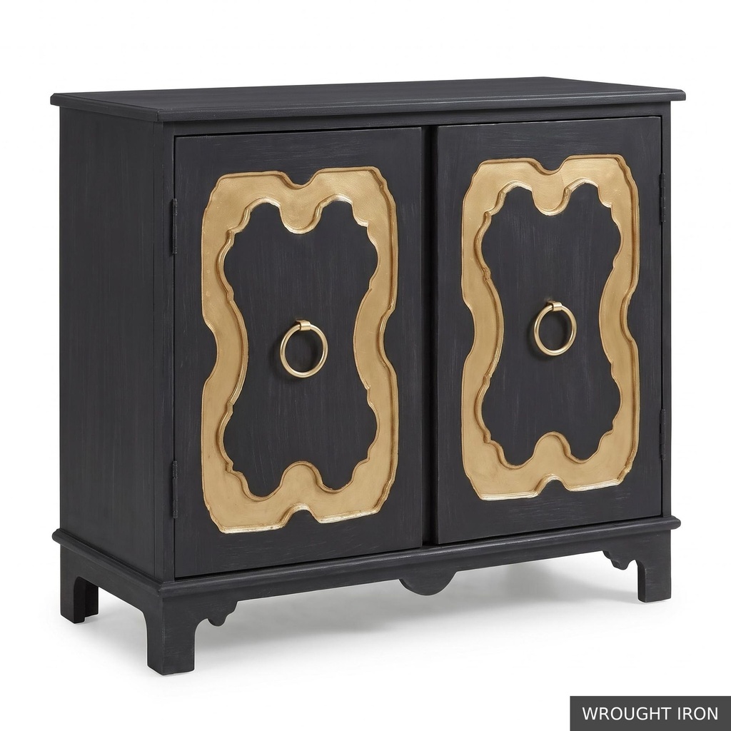 [EUR: York] York Side Table  / Wrought Iron + Gold