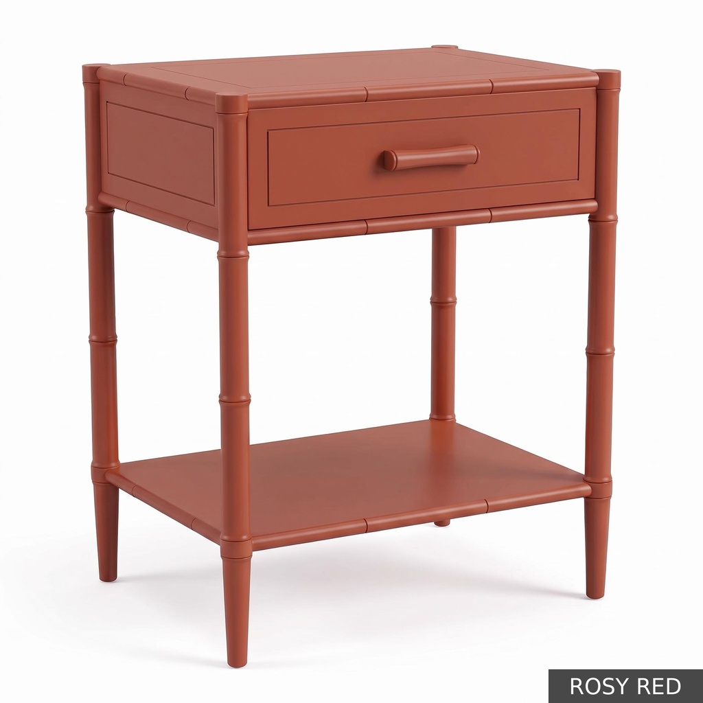 Tisbury Side Table / Rosy Red