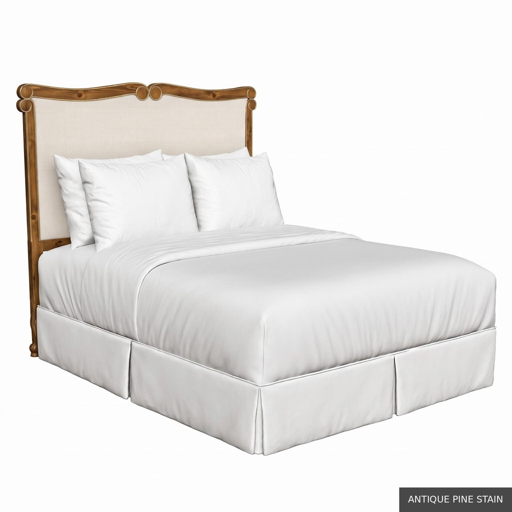[EUR: BarnKHB] Barnard - King Headboard   / Antique Pine Stain + Gold