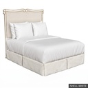 [EUR: BarnKHB] Barnard - King Headboard   / Shell White + Gold