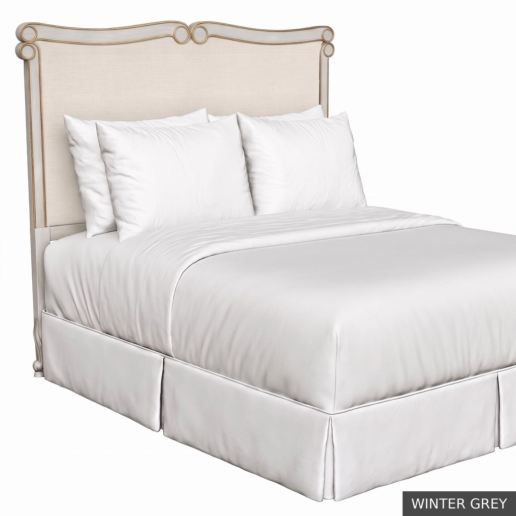 [EUR: BarnKHB] Barnard - King Headboard   / Winter Grey + Gold