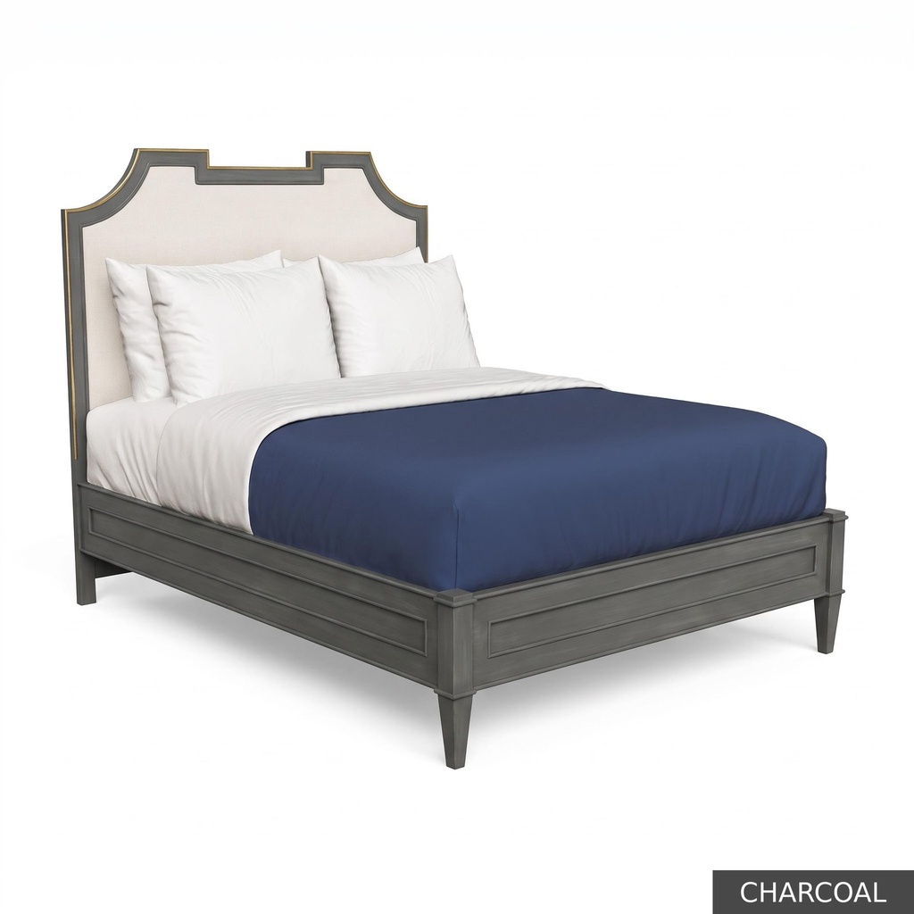 Isabelle - Queen Bed / Charcoal + Gold