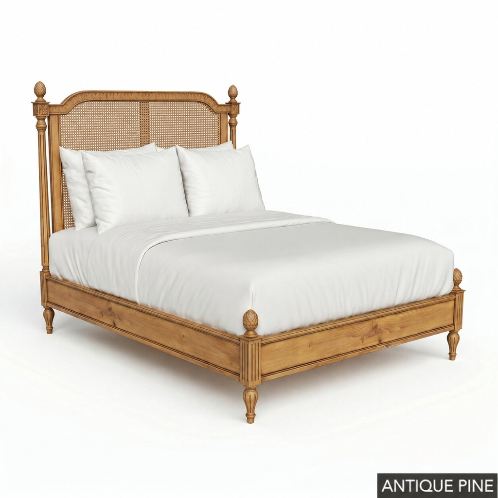 Jullian - King Bed - Antique Pine