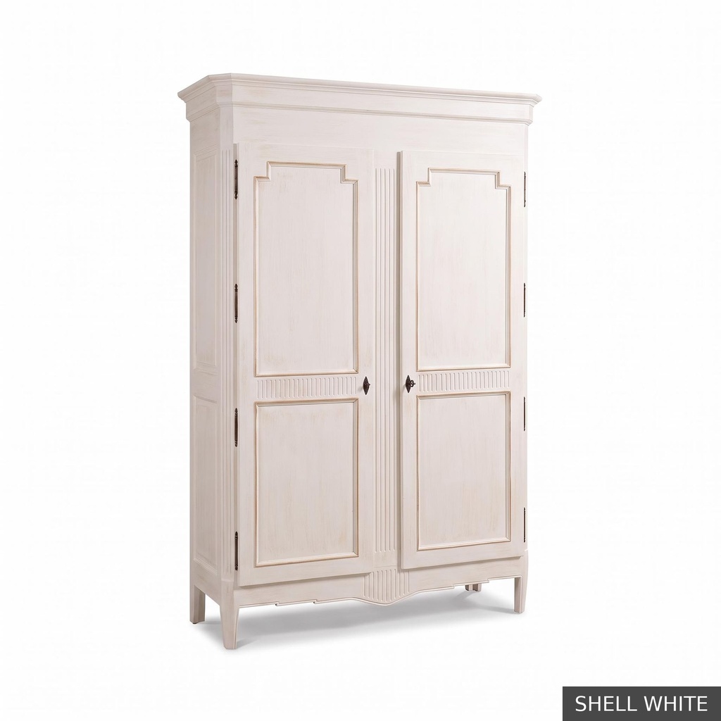 [EUR: Madi] Madison Display Cabinet   / Shell White + Gold