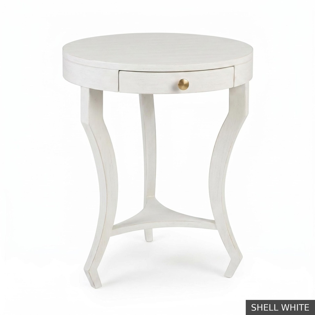 [EUR: Dray] Drayton Side Table     / Shell White
