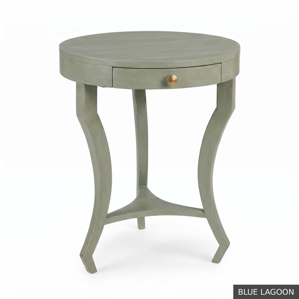 [EUR: Dray] Drayton Side Table     / Blue Lagoon