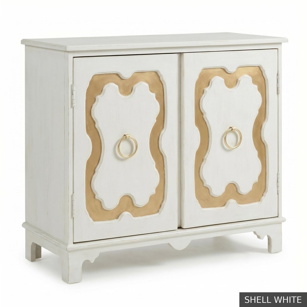 [EUR: York] York Side Table  / Shell White + Gold