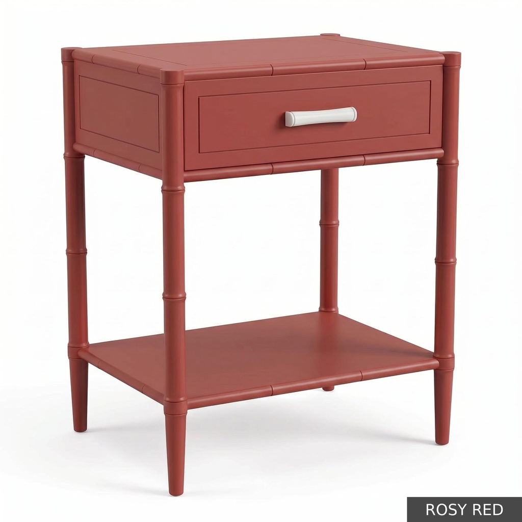 Tisbury Side Table / Rosy Red