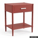Tisbury Side Table / Rosy Red