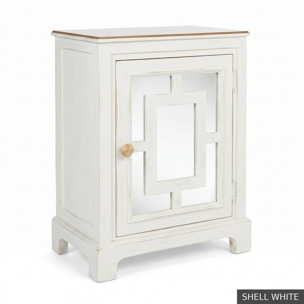 [EUR: Lang] Langford Side Table   / Shell White + Gold