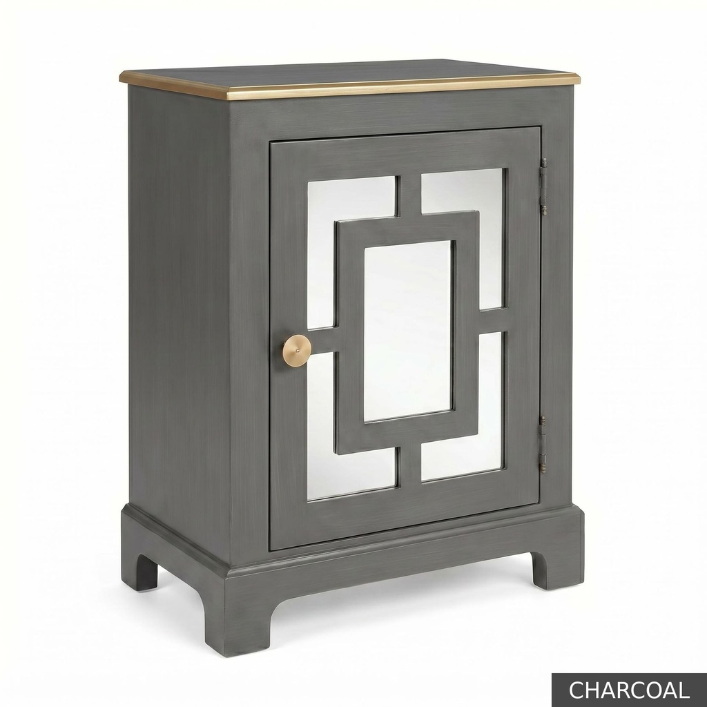 [EUR: Lang] Langford Side Table   / Charcoal + Gold