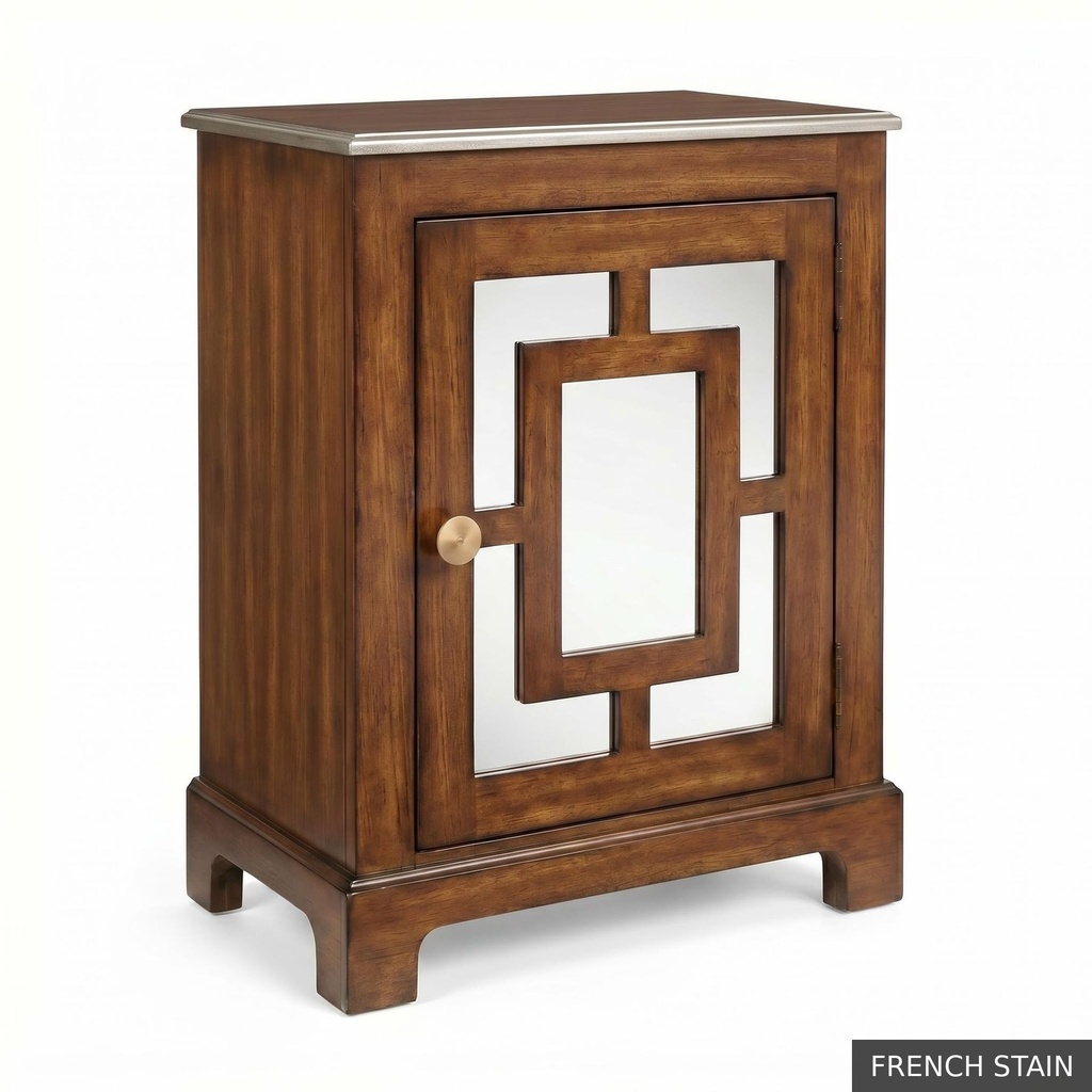 [EUR: Lang] Langford Side Table   / French Stain + Silver