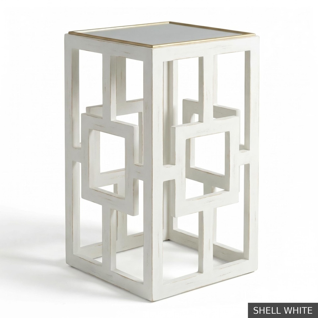 [EUR: Lilly] Lilly Side Table   / Shell White + Gold