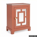 [EUR: Lang] Langford Side Table   / Rosey Red + Silver