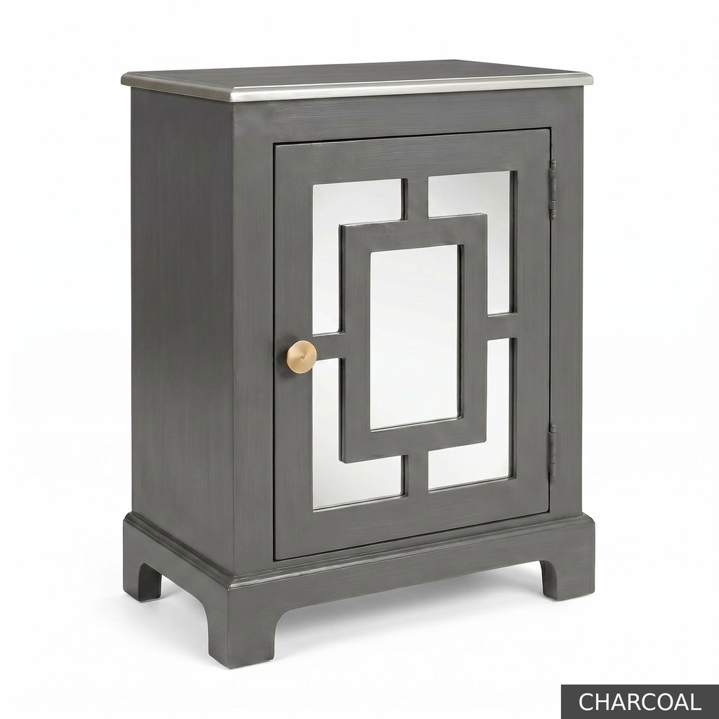 [EUR: Lang] Langford Side Table   / Charcoal + Silver