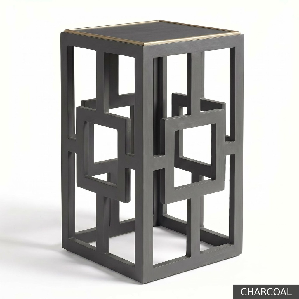 [EUR: Lilly] Lilly Side Table   / Charcoal + Gold