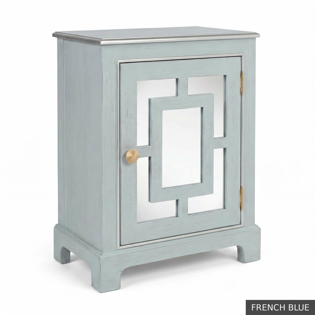 [EUR: Lang] Langford Side Table   / French Blue + Silver