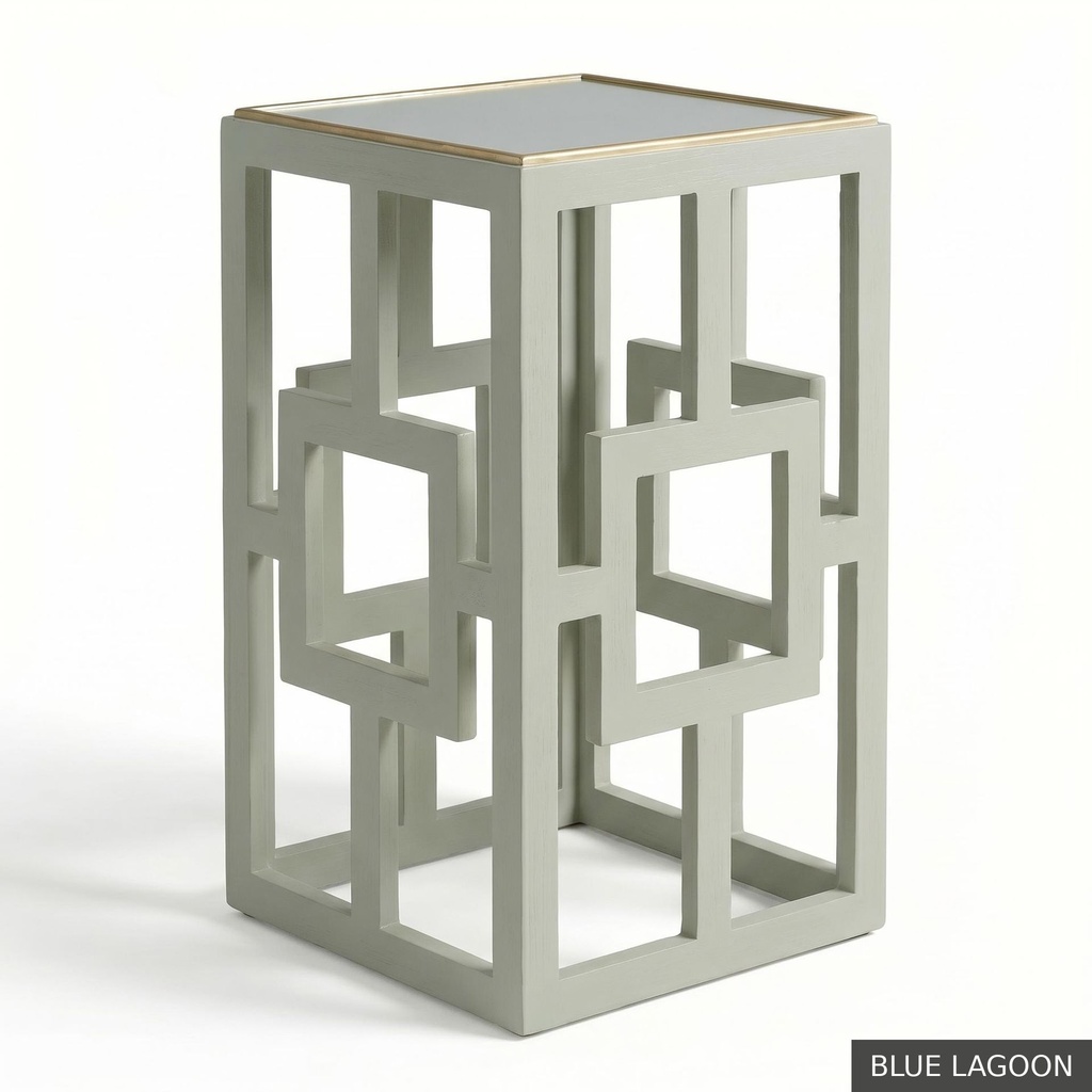 [EUR: Lilly] Lilly Side Table   / Blue Lagoon + Gold
