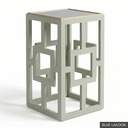 [EUR: Lilly] Lilly Side Table   / Blue Lagoon + Gold
