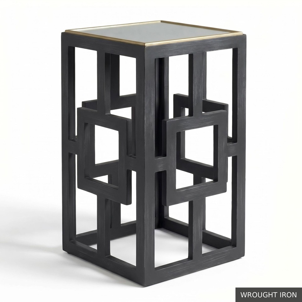 [EUR: Lilly] Lilly Side Table   / Wrought Iron + Gold