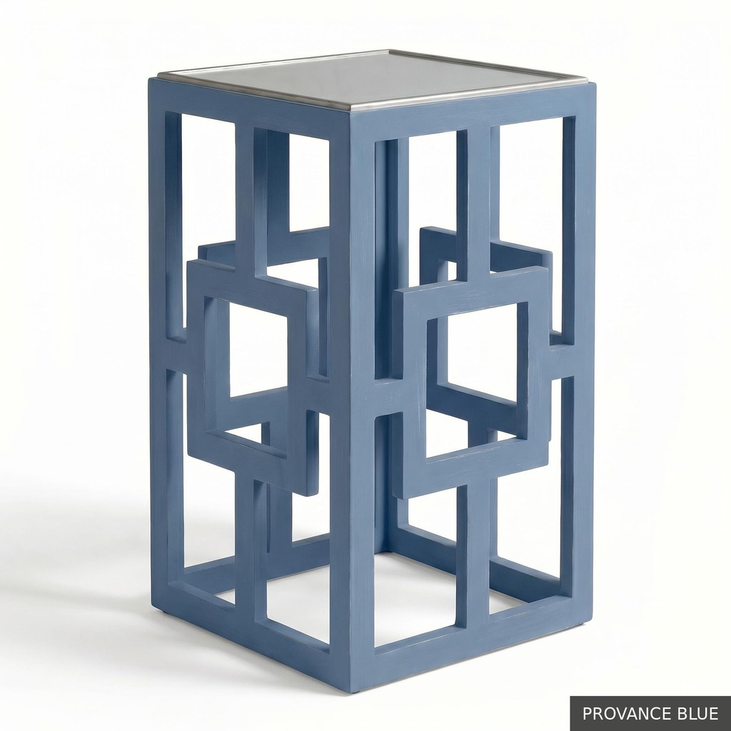 [EUR: Lilly] Lilly Side Table   / Provance Blue + Silver