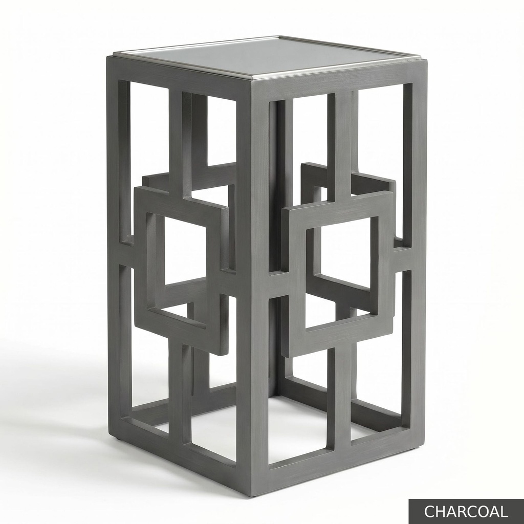 [EUR: Lilly] Lilly Side Table   / Charcoal + Silver