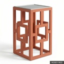 [EUR: Lilly] Lilly Side Table   / Rosey Red + Silver