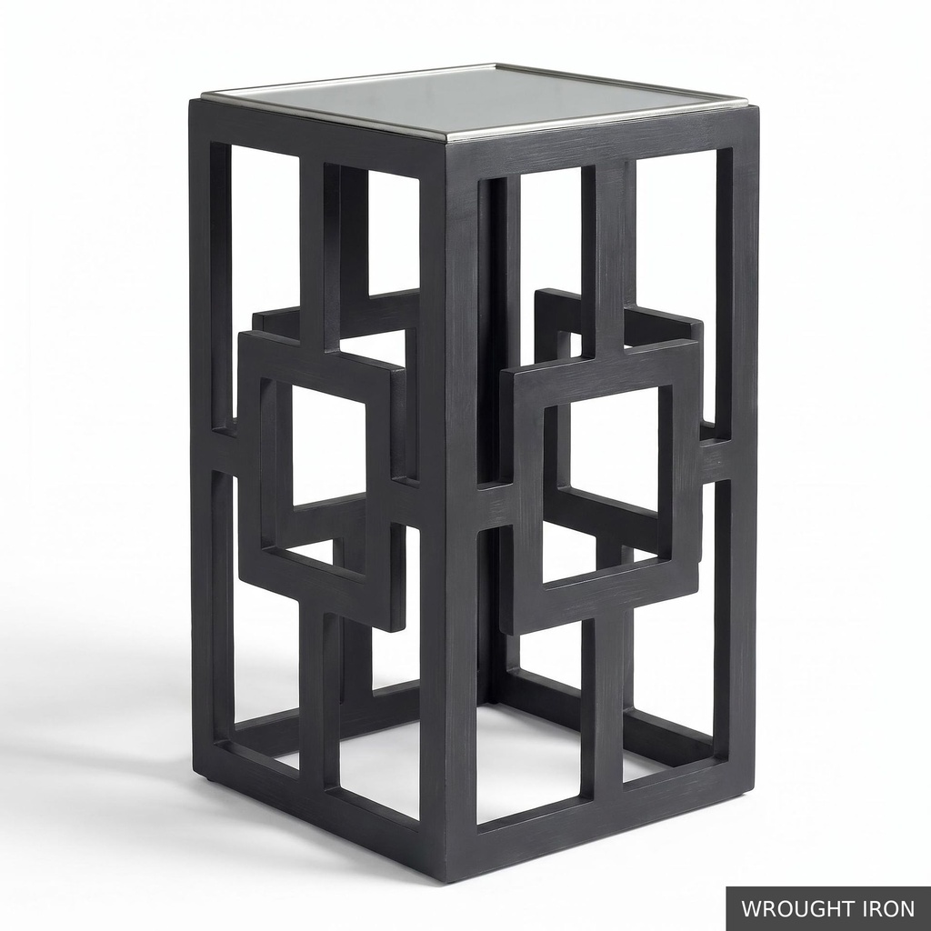 [EUR: Lilly] Lilly Side Table   / Wrought Iron + Silver