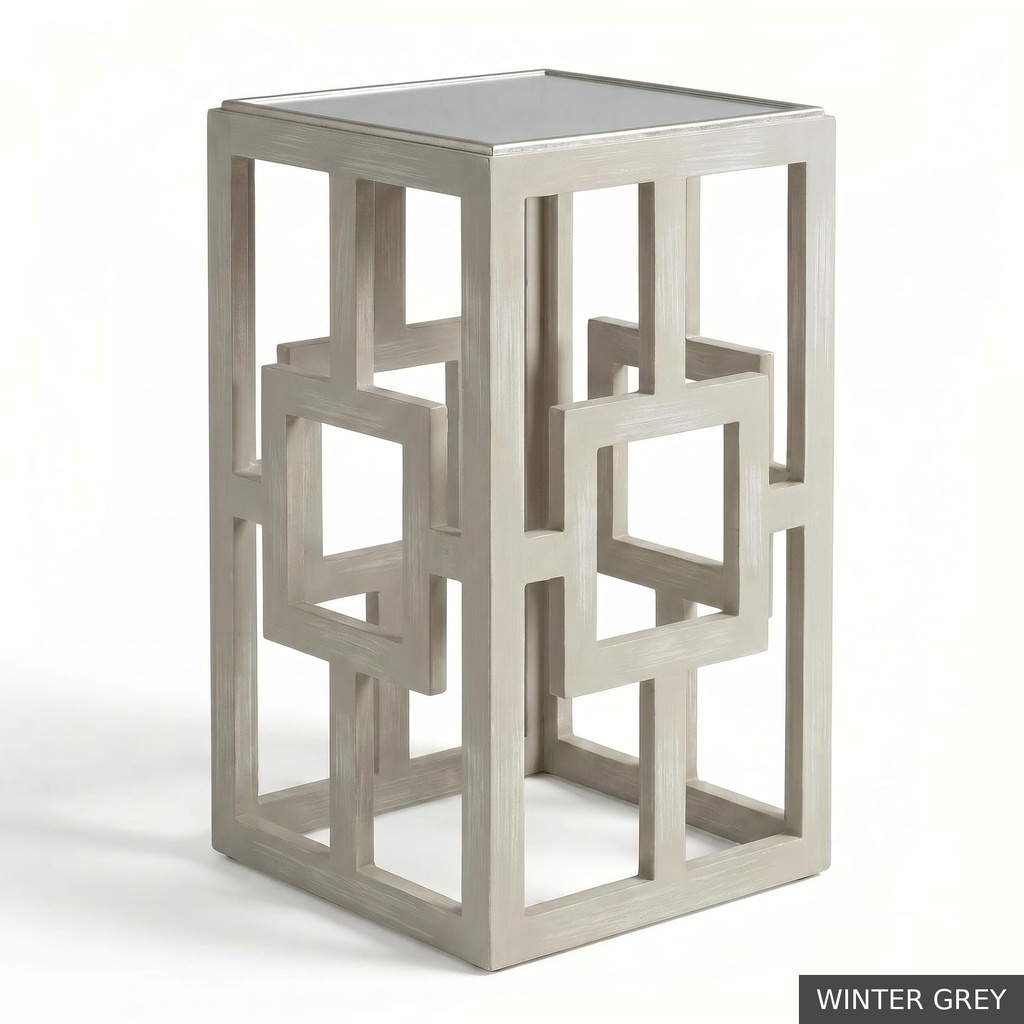 [EUR: Lilly] Lilly Side Table   / Winter Grey + Silver