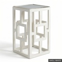 [EUR: Lilly] Lilly Side Table   / Shell White + Silver