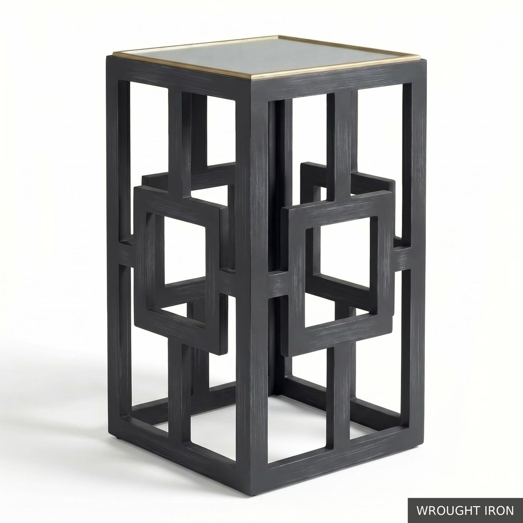 [EUR: Lilly] Lilly Side Table   / Wrought Iron + NO Accent Colour Required