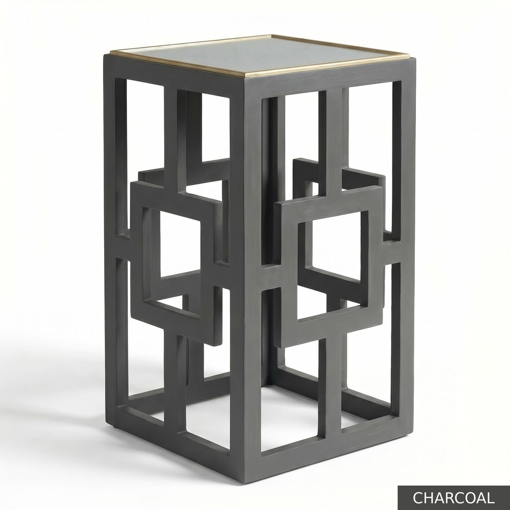 [EUR: Lilly] Lilly Side Table   / Charcoal + Gold