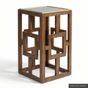 [EUR: Lilly] Lilly Side Table   / French Stain ( Standard ) + Gold
