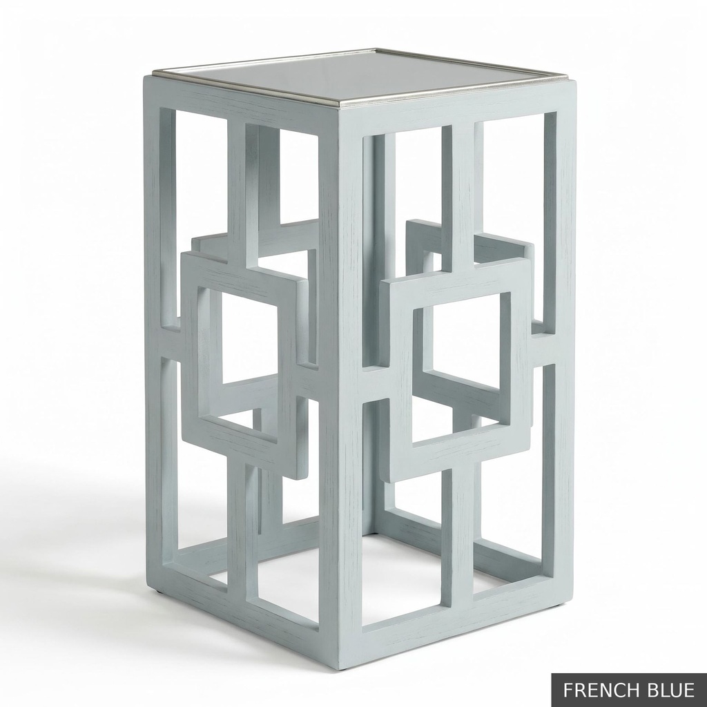 [EUR: Lilly] Lilly Side Table   / French Blue + Silver