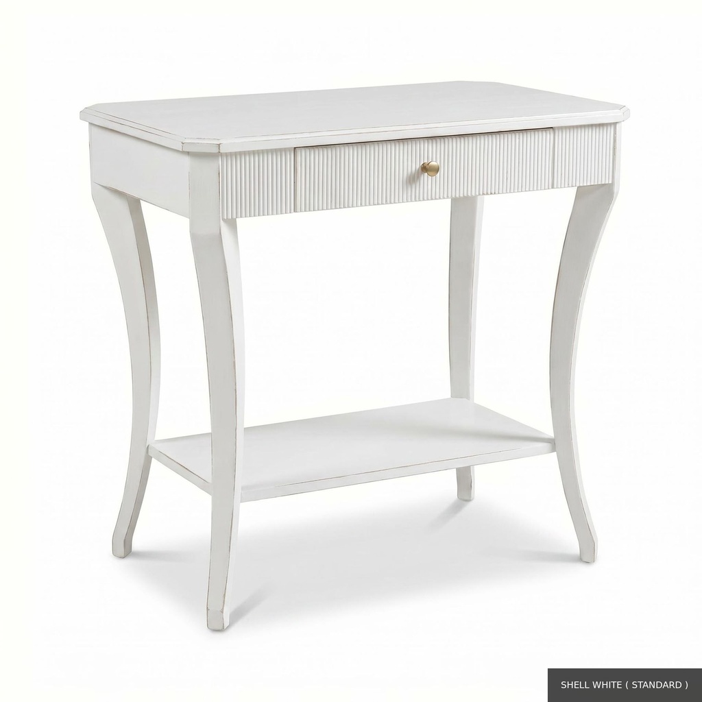 [SIG: SANI] Sanibel Side Table / Shell White ( Standard )